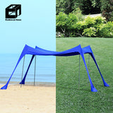 Carbon Fiber Canopy Pole Outdoor Canopy Support Camping Tent Pole Six Section Foldable Storage Tarp Pole