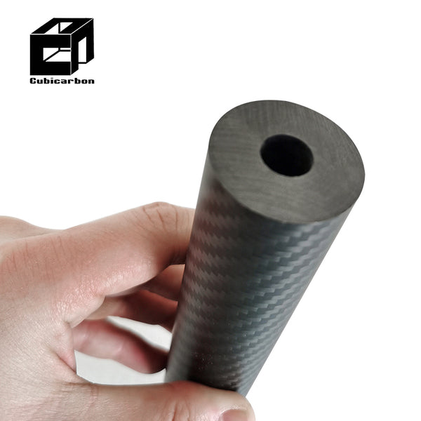 Factory Custom Size Twill Matte 12mm Thick Round Carbon Fiber Tube Customized 3K Weave Carbon Tube