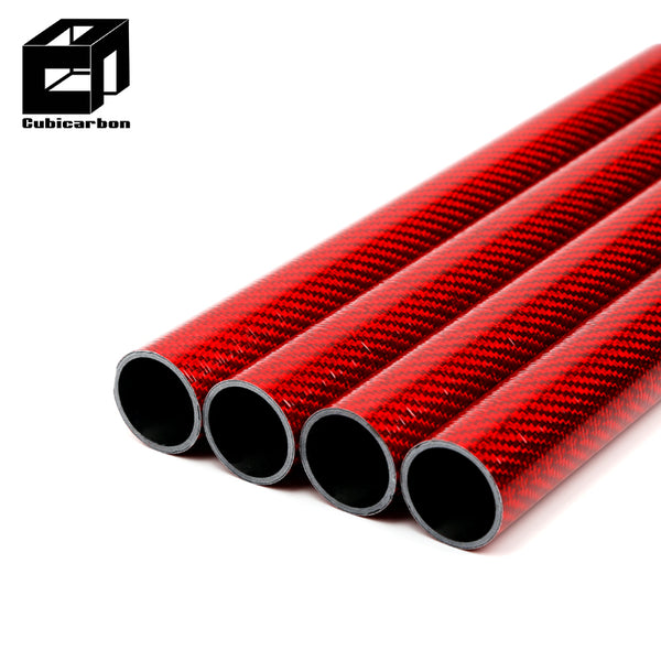 OEM Red Carbon Tube Factory Direct Carbon Fiber Pole Customize Colorful Carbon Fiber Tube