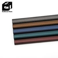 China Factory 100% Real Carbon Fiber Tube Colorful Carbon Tube Pre-preg Twill Matte Tube