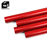 OEM Red Carbon Tube Factory Direct Carbon Fiber Pole Customize Colorful Carbon Fiber Tube