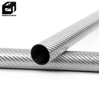 Customize Colorful Carbon Fiber Tube 3K Silver Carbon Fiber Pole Factory Direct 100% Real Carbon Pipe