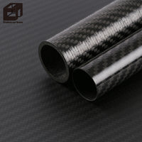 Carbon Fiber Tube for RC Airplane Quadcopter Black Tube 3K Roll Wrapped Glossy Surface