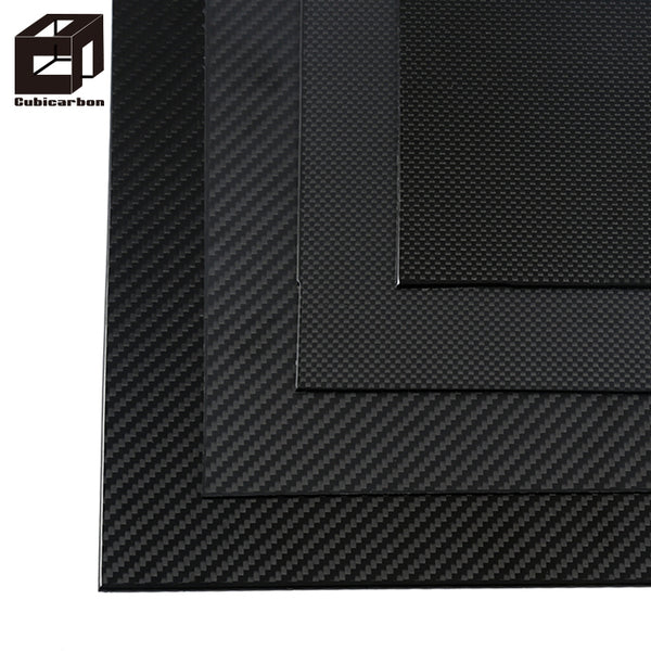  100X250X4.0MM 100% 3K Plain Weave Carbon Fiber Sheet Laminate  Plate Panel : Industrial & Scientific